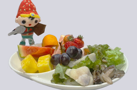 原宿店のフルーツとサラダの盛り放題