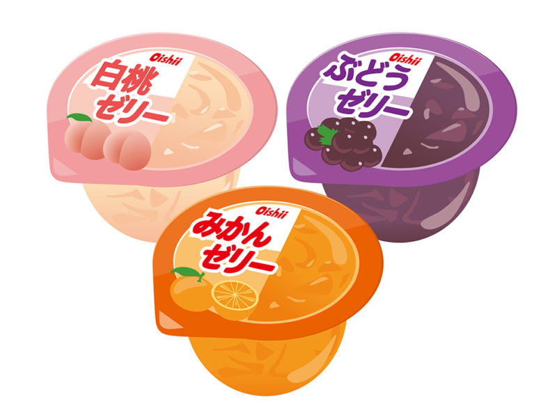 3つのフルーツゼリー