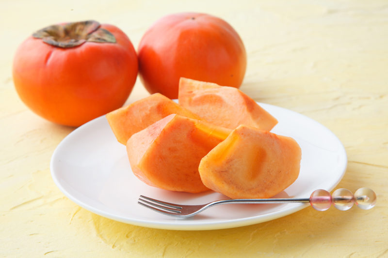 カットした生柿